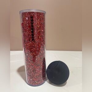 Starbucks Sparkling Red Tumbler with Matte Black Lid